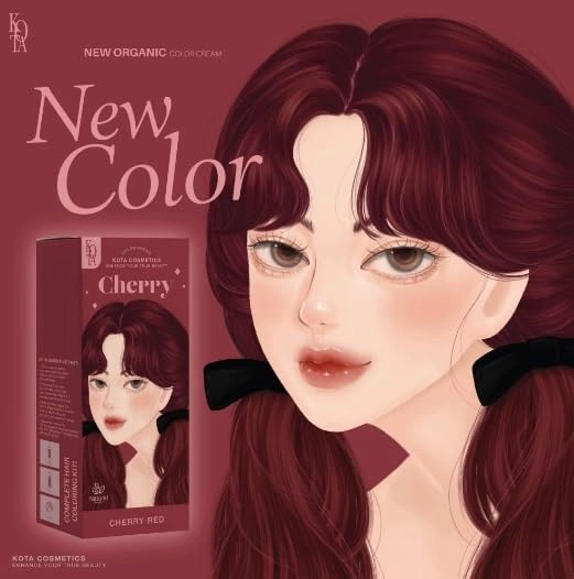 Kota Color Cream Hait Color Organic (Cherry (Cherry Red)), 6.76 Ounce (Pack of 1)