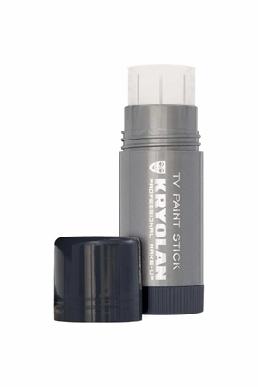 Kryolan TV Paint Stick - 070 Matte White Makeup Stick - Foundation Makeup - Makeup for TV, Theater, Stage, Acting, Face and Body, Full Coverage Cream Concealer Stick Foundation - Made in USA (25 g)