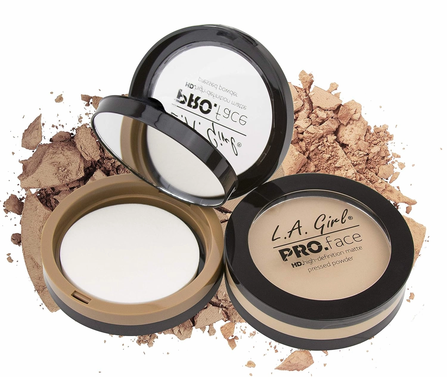 L.A. Girl PRO.Face Matte Pressed Powder, Toffee GPP613 (Pack of 3)