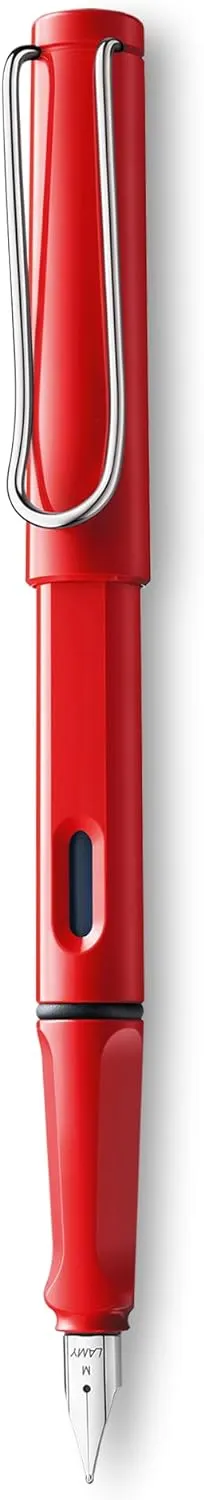 Lamy Safari Fountain Pen, Red Medium Nib (L16M)