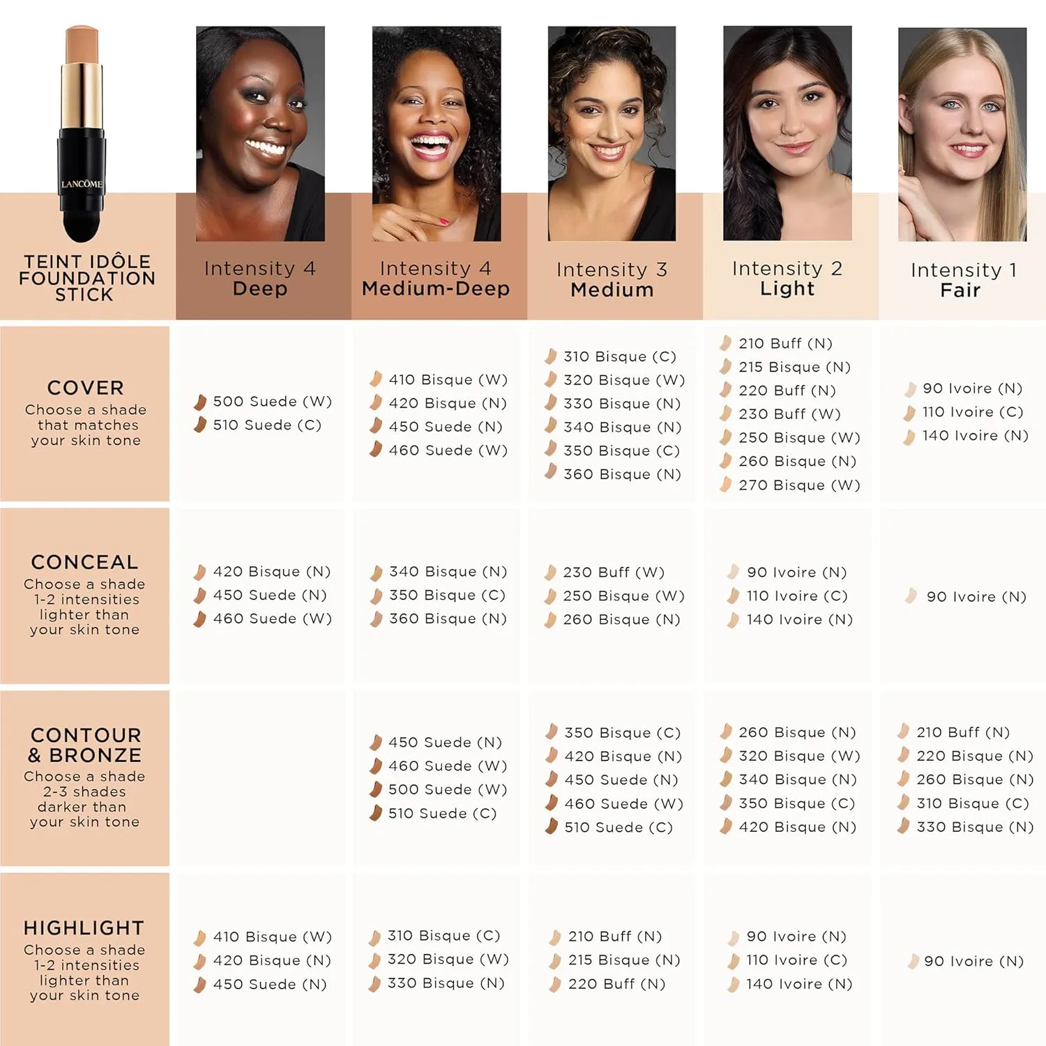 Lancôme Teint Idole Ultra Wear Foundation Stick - Full Coverage Foundation & Natural Matte Finish - Up To 24H Wear