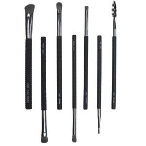 Laruce 7 PC Professional Makeup Brush Set ¨C Flat Diffuser, Liner, Blending, Fine Liner, Lash & Brow, Angled Blending, Shader ¨C Soft Synthetic Bristles, Ergonomic Non-Slip Handles