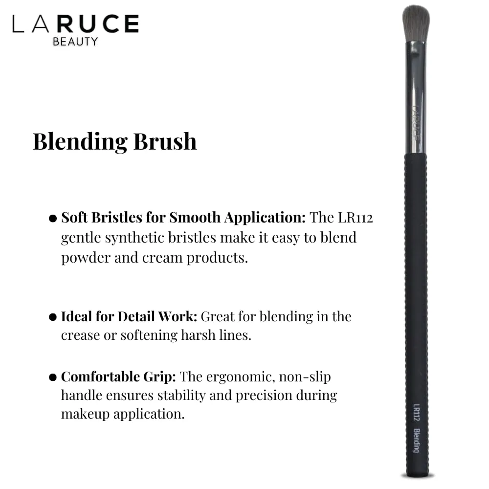 Laruce 7 PC Professional Makeup Brush Set ¨C Flat Diffuser, Liner, Blending, Fine Liner, Lash & Brow, Angled Blending, Shader ¨C Soft Synthetic Bristles, Ergonomic Non-Slip Handles