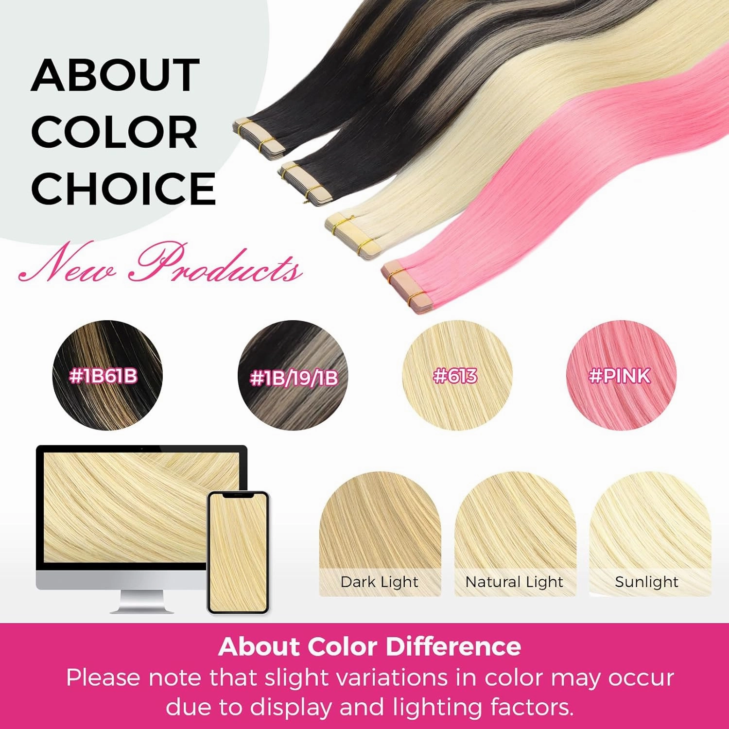 Lashey Human Hair Extensions 25g 10pcs 14 Inch #613 Blonde Tape in Extensions with Highlighted Effect Straight Invisible Hair Extensions for Women
