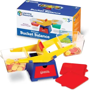 Learning Resources Primary Bucket Balance Teaching Scale - 1 Piece, Ages 3 , Math for Preschoolers, Classroom Balance Scale, Balance Scale for Kids, Science for Kids,Back to School Supplies