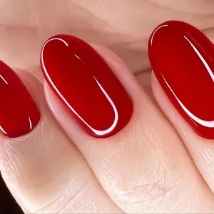 LECHAT Gel Polish - Julia, Color and Top in One Coat, Shiny Long-Wear, Deep Red Gel Polish