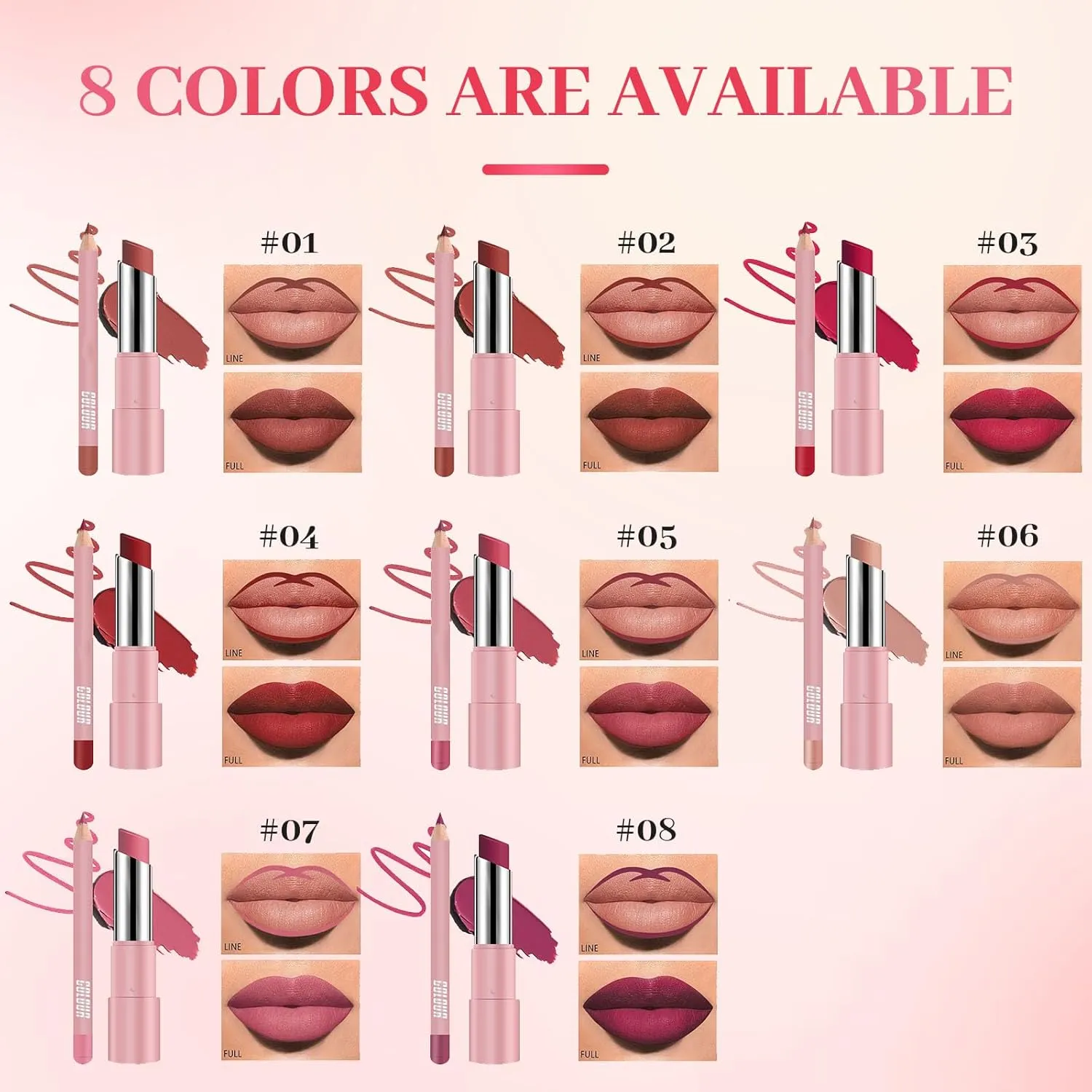 Lifter Glaze Lip Balm, 2025 New Long Lasting Lipstick, Moisturizing Lip Liner for Everyday Makeup, Matte 2 In 1 Lipstick for Women (#03)