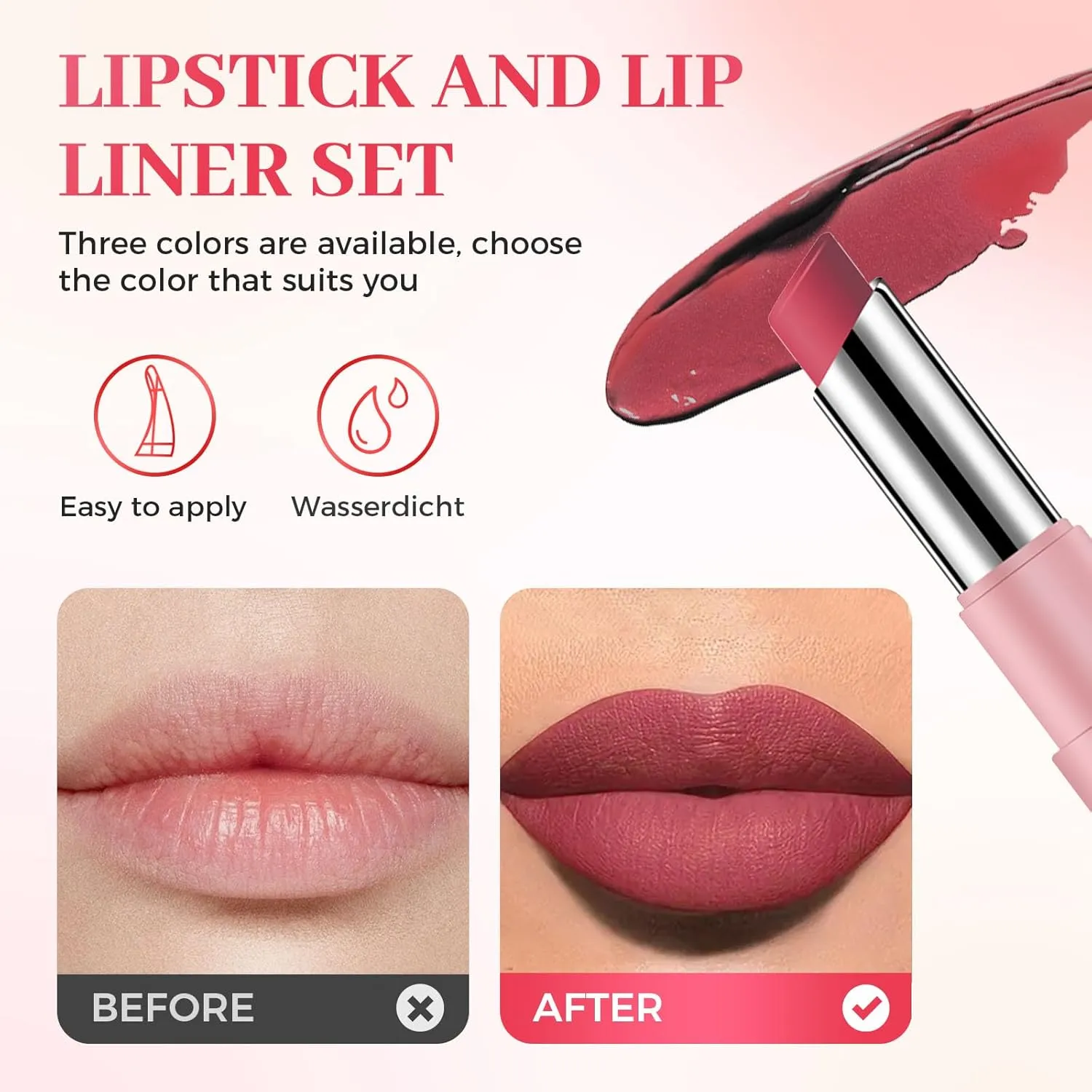 Lifter Glaze Lip Balm, 2025 New Long Lasting Lipstick, Moisturizing Lip Liner for Everyday Makeup, Matte 2 In 1 Lipstick for Women (#03)