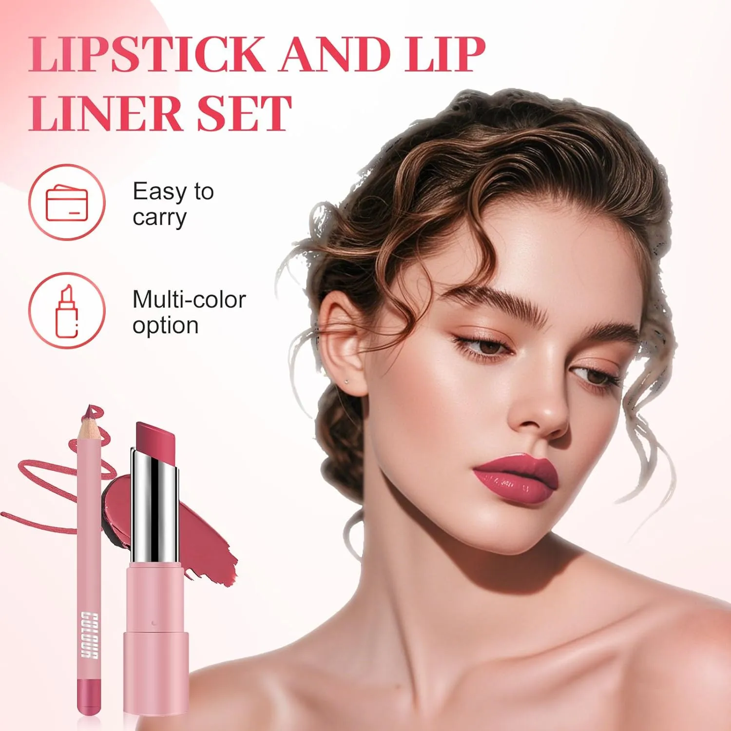 Lifter Glaze Lip Balm, 2025 New Long Lasting Lipstick, Moisturizing Lip Liner for Everyday Makeup, Matte 2 In 1 Lipstick for Women (#03)