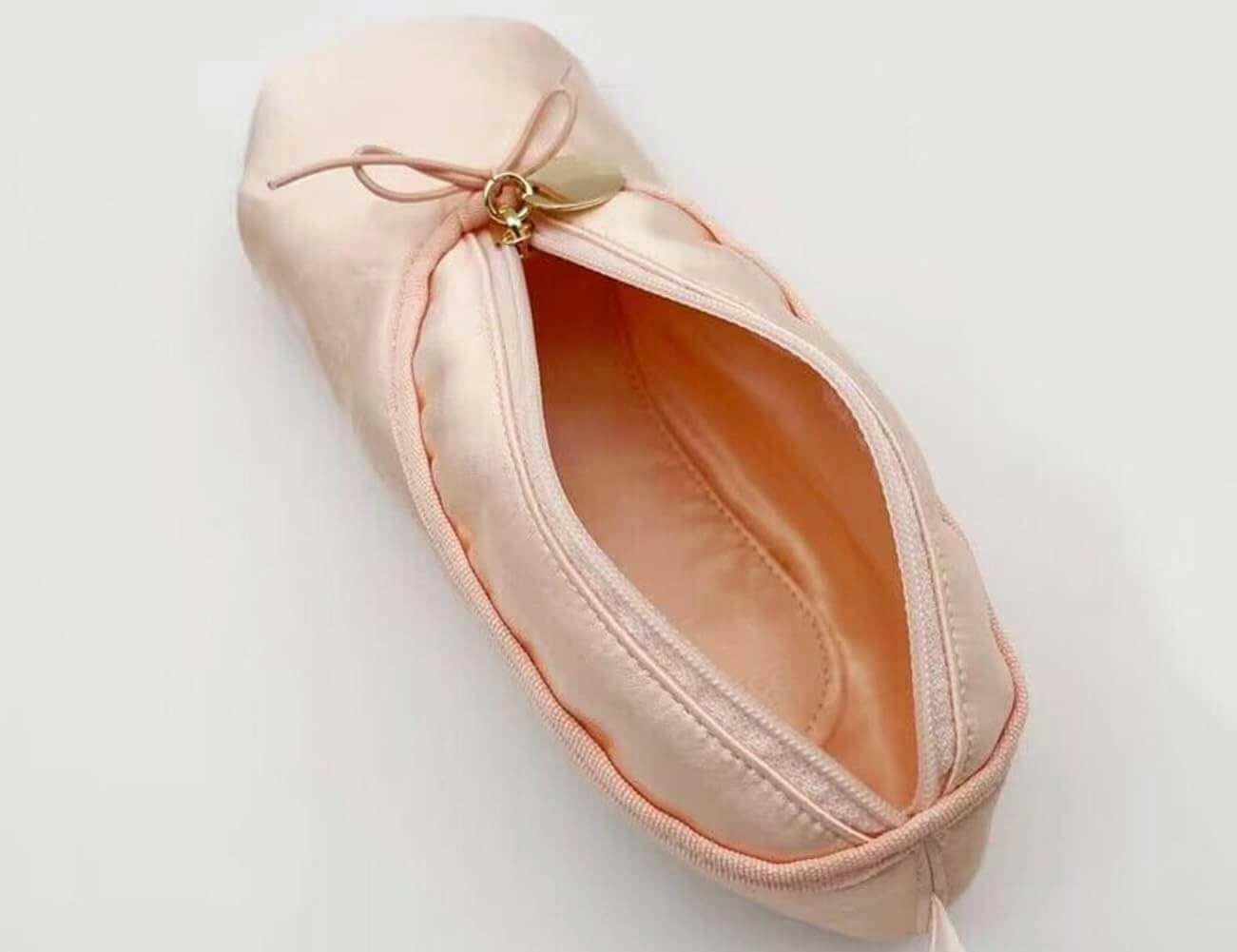 Litex Ballet Slipper Makeup Bag，Small Cosmetic Bag for Trip Portable Cosmetic Travel Bag, Suitable for Storing Lipstick, Eyebrow and Eyeliner, Gift for Dancers Cosmetic Organizer Bag (Green*2pcs)