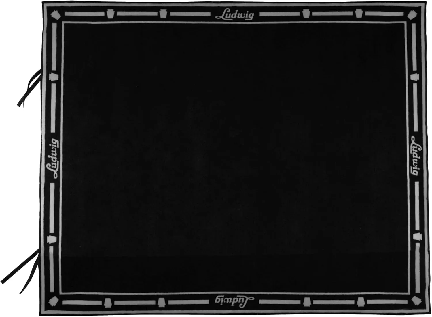 Ludwig Script Logo Non-Slip Drum Rug Mat, Black