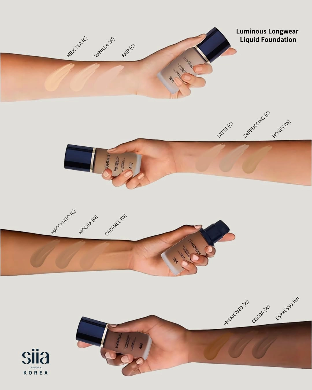 Luminous Longwear Liquid Foundation in W105 Americano