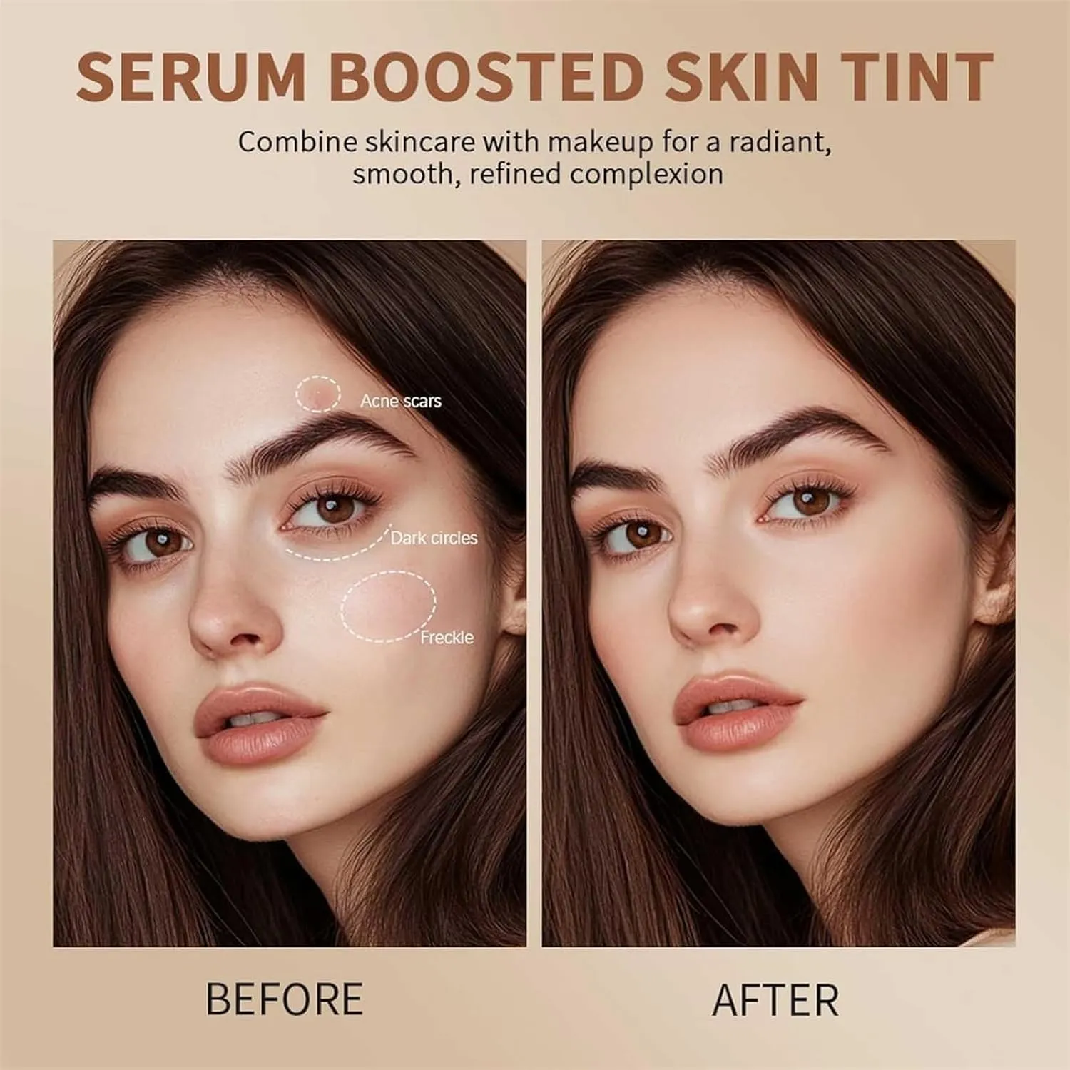 Lushaco Skin Tint, Skin Tint Foundation, Serum Boosted Skin Tint Balm, Serum Boosted Balm, Natural Finish Makeup, Solid Moisturizing and Natural Finish Makeup (#02)
