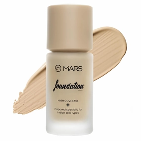 MA-RS SP/F55 PA     High Coverage All Skin Type Matte Liquid Foundation | Blemish Free & Blendable Foundation for Makeup (40ml) (SHADE-03)