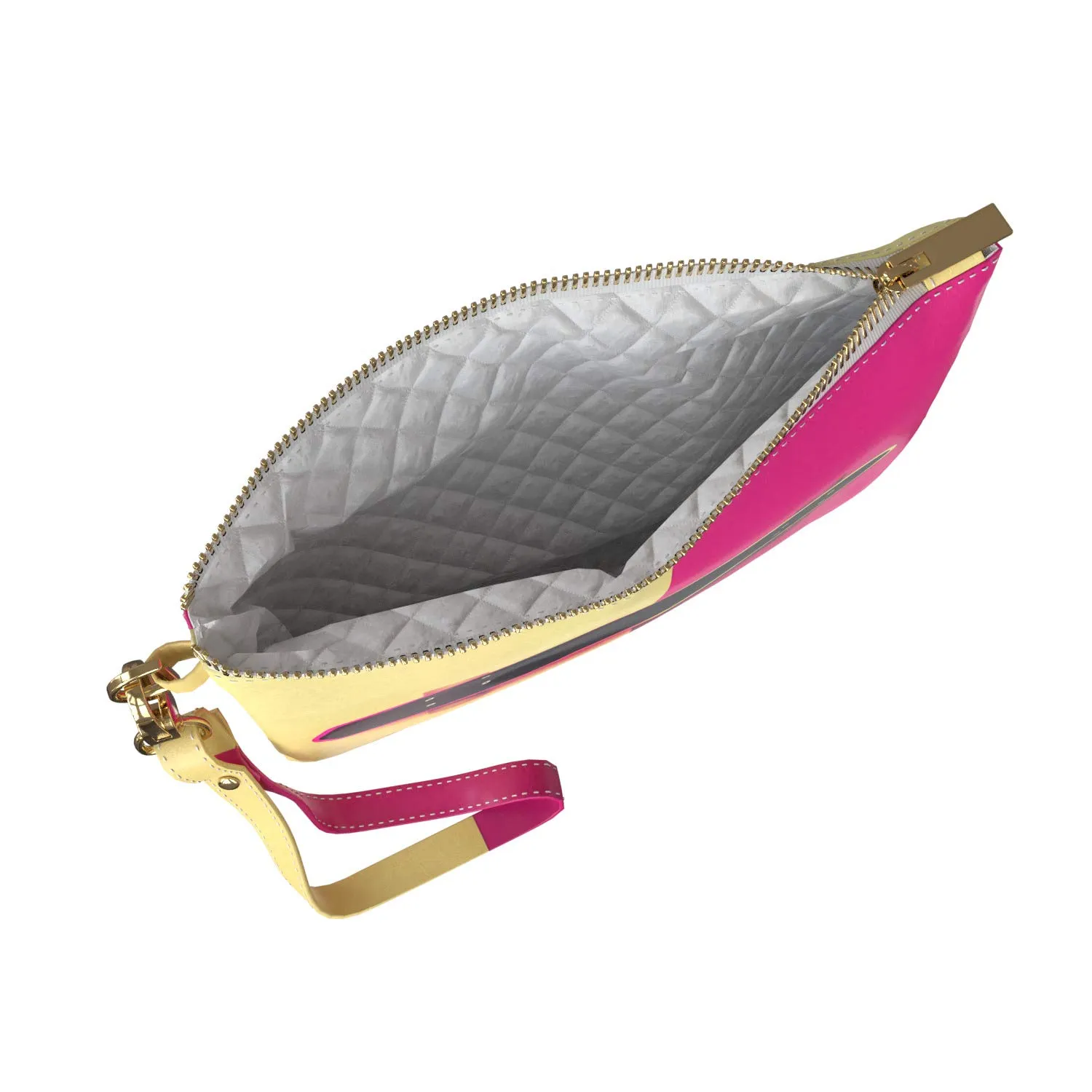 Makeup Bag 9.5 x 6 inch Pink Deck Cute Storage Print PU Leather Toiletry Zipper Travel Case Yellow Strap Accessories Portable Organizer Design Skateboard Especial Cosmetic Purse Pouch Sport