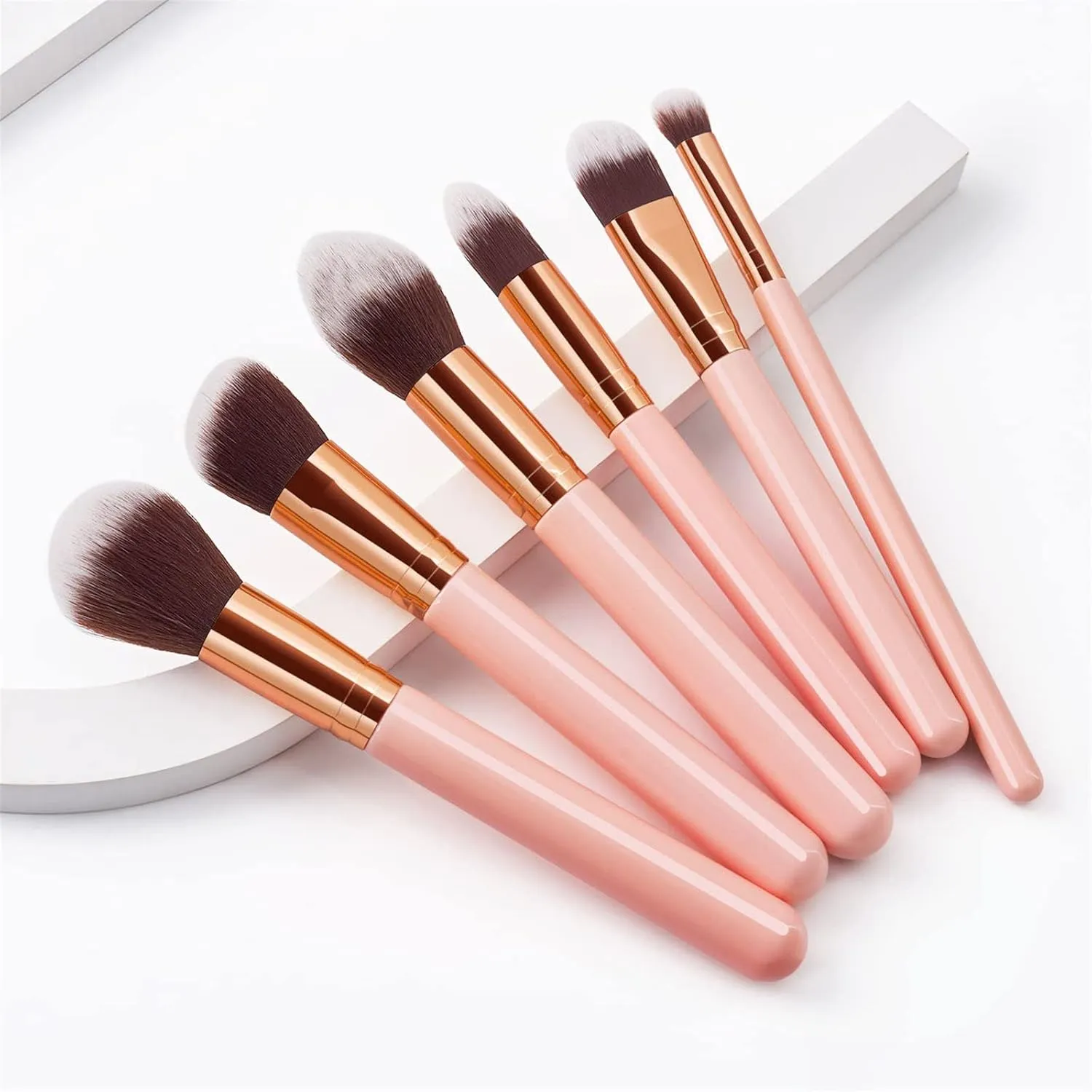 Makeup Brush Advanced Synthetic Concealer Foundation Powder Eyeshadow Makeup Brush Cosmetics Eyebrow Eyeshadow Powder Lip Gloss Brush 6 Pack Jewelry Brush