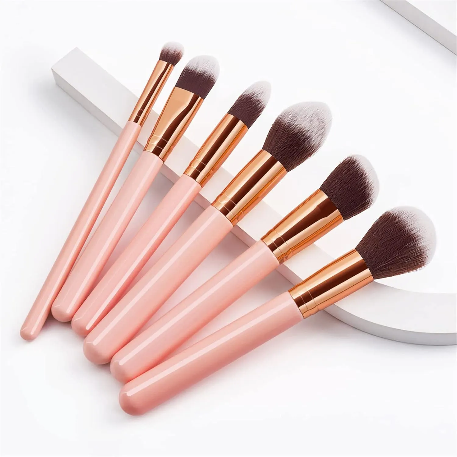 Makeup Brush Advanced Synthetic Concealer Foundation Powder Eyeshadow Makeup Brush Cosmetics Eyebrow Eyeshadow Powder Lip Gloss Brush 6 Pack Jewelry Brush