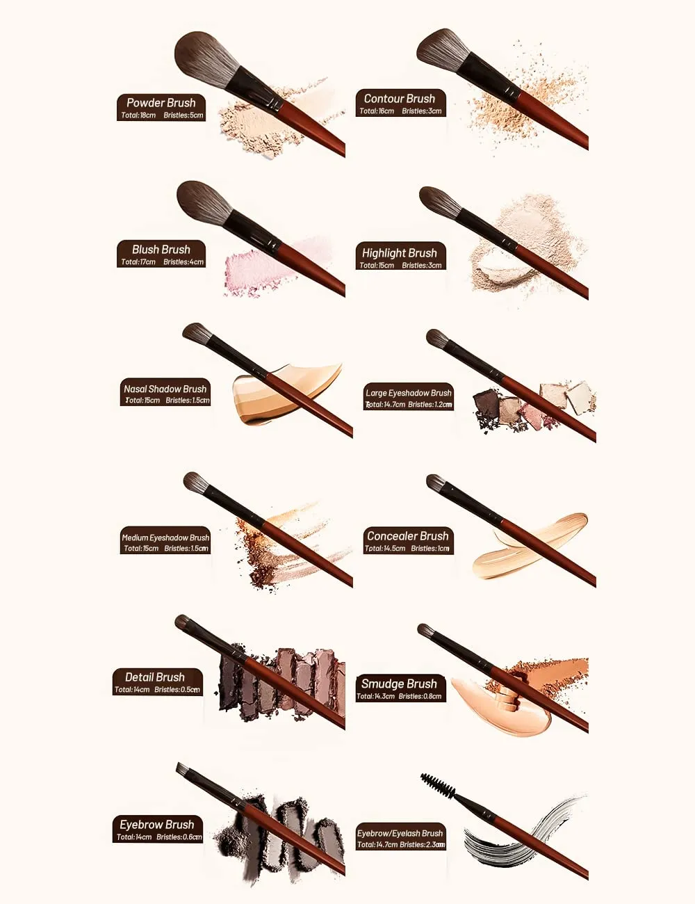 Makeup Brush Set 12pcs Premium Makeup Brushes, Advanced Professional Makeup Kit Eyeshadow Brush Kabuki Brush for Powder Foundation Cosmetic Brsuhes Set Silver Gray