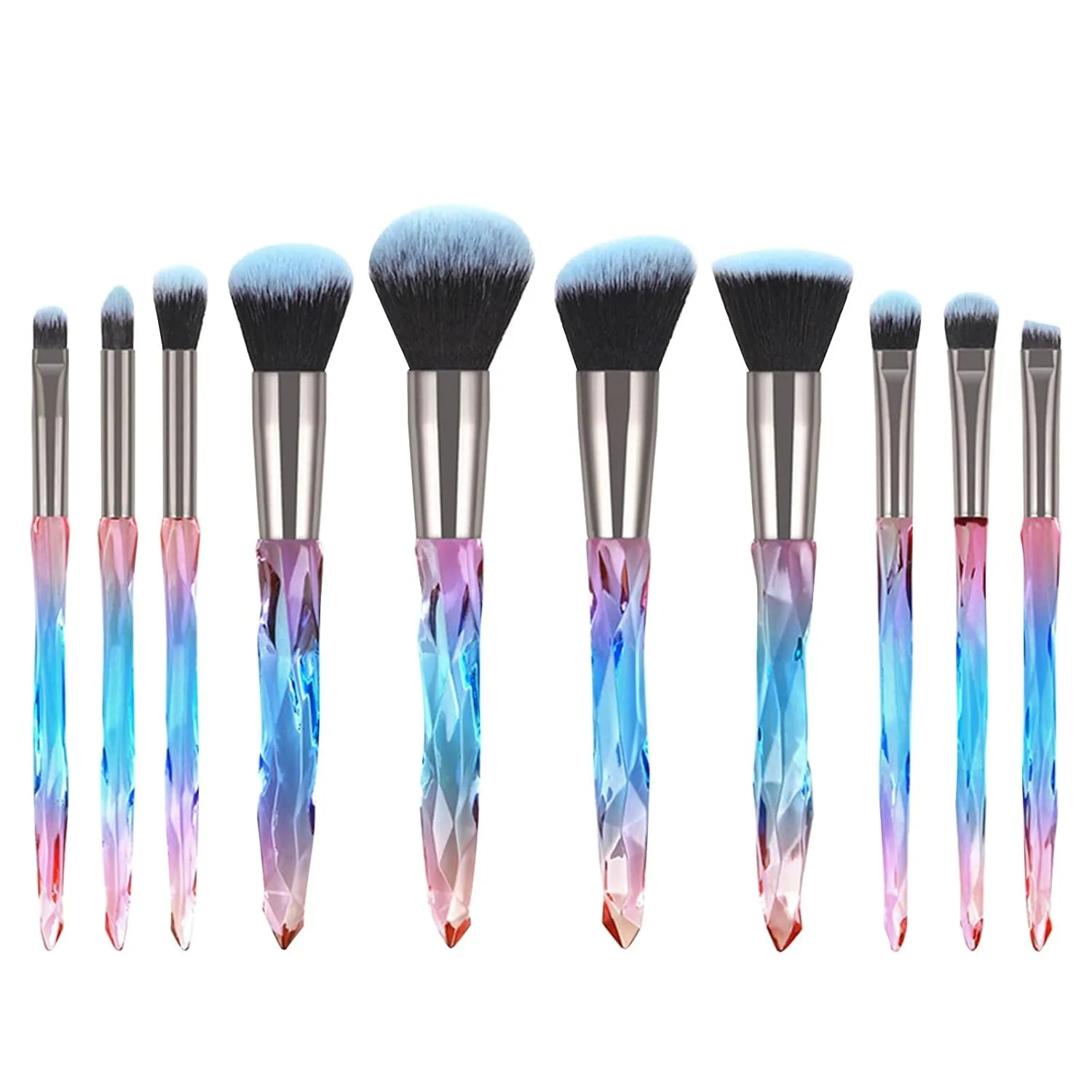 Makeup Brushes Premium Synthetic Concealers Foundation Powder Eye Shadows Makeup Brushes Scrunch It Brush (Color : Blue, Size : One Size)