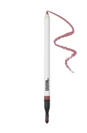 Makeup By Mario Dual-Ended Lip Liner with Brush, Precision Matte Formula, Long-Lasting Wear Smokey Pink - dusty nude pink