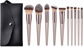 Makeup Brush 10 Pieces Champagne Gold Set Lip Brush Powder Powder Blusher Foundation Make-up Brush