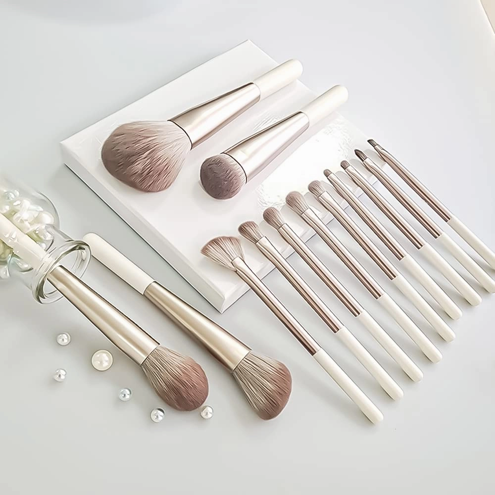 Makeup Brush Set 13pcs Holiday Makeup Brushes，Premium Synthetic Professional Make up Brush Kit Foundation Powder Blush Eyeshadow Eyebrow Contour Concealer Makeup Brushes Set 48-1