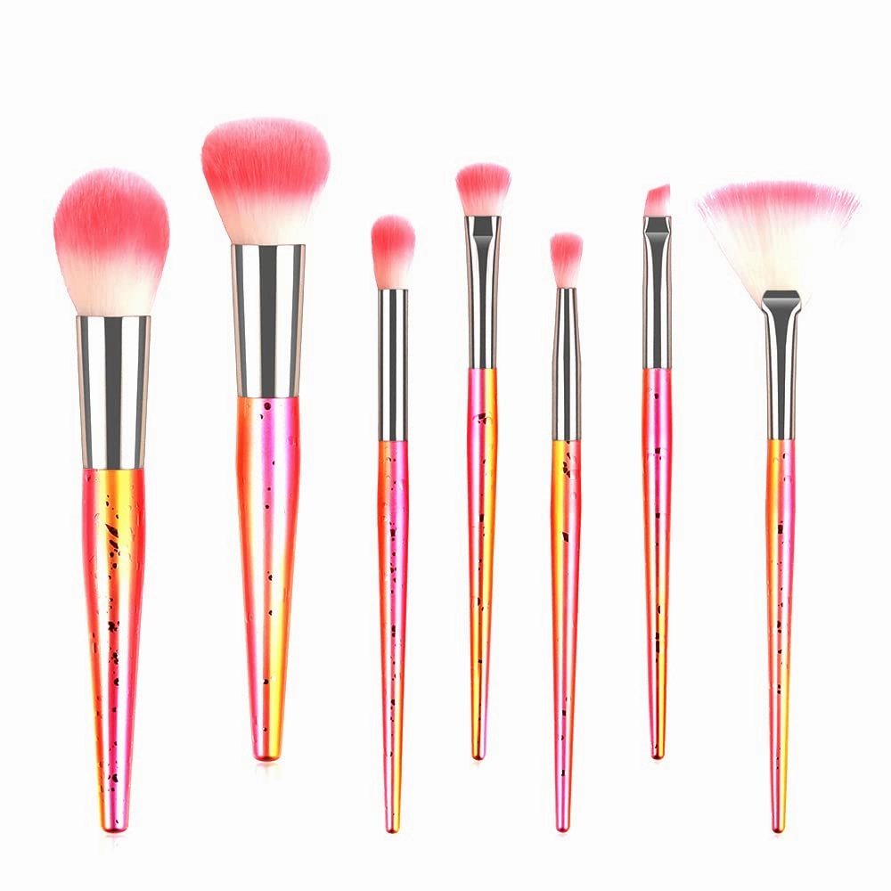 Makeup Brushes 7pcs Makeup Brush Set, Premium Synthetic Kabuki Make Up Brush Kit Foundation Powder Eyeshadow Professional Cosmetic Tools 44-2