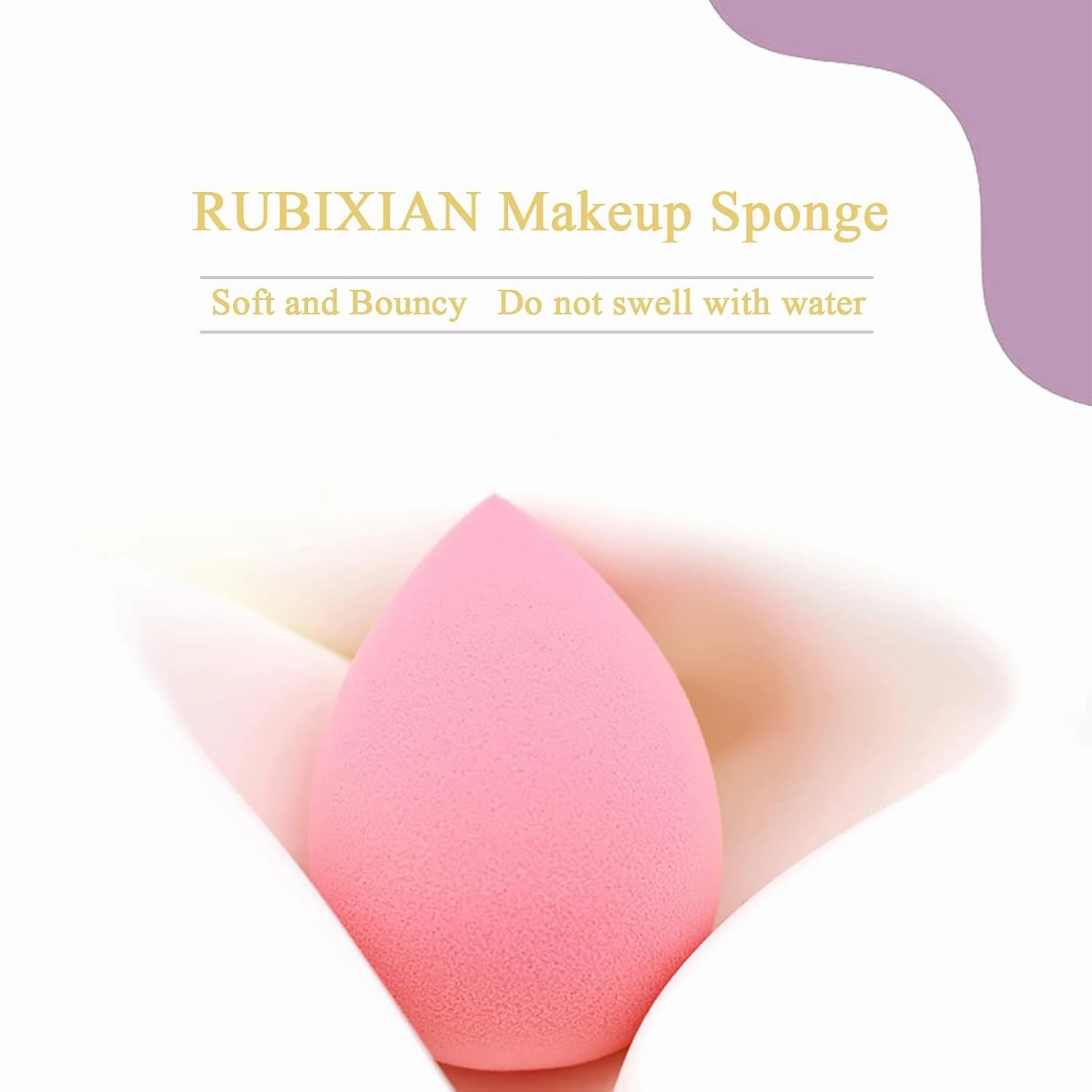 Makeup Sponge Foundation Blending Beauty Sponge, Multi-shapeSoft Puff, Dry & Wet Use with Sponge Holder Set, Sensitive and All Skin Types (Teardrop, Pink)