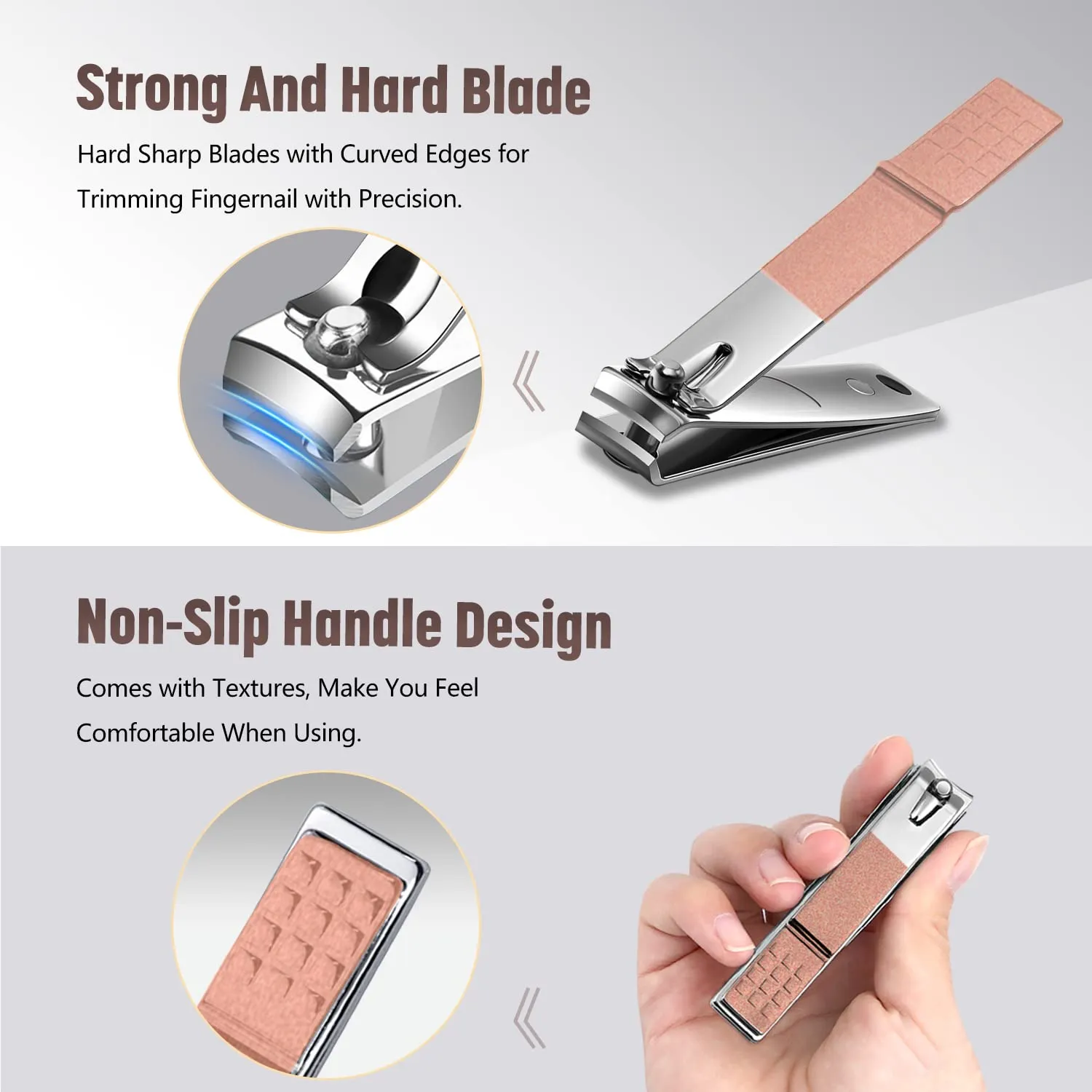 Manicure Set Professional Nail Manicure Kit for Women, 21 in 1 Manicure Kit Pedicure Kit Stainless Steel Nail Clipper Kit Nail Care Kit Travel- Pink