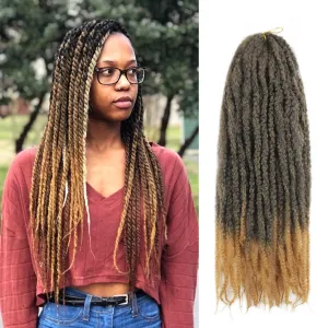Marley Twist Braiding Hair 24 Inch Marley Twist Hair Long Cuban Twist Hair 8 Packs Afro Kinky Curly Twist Crochet Hair Synthetic Marley Hair Extensions (24 Inch 8packs, T27)