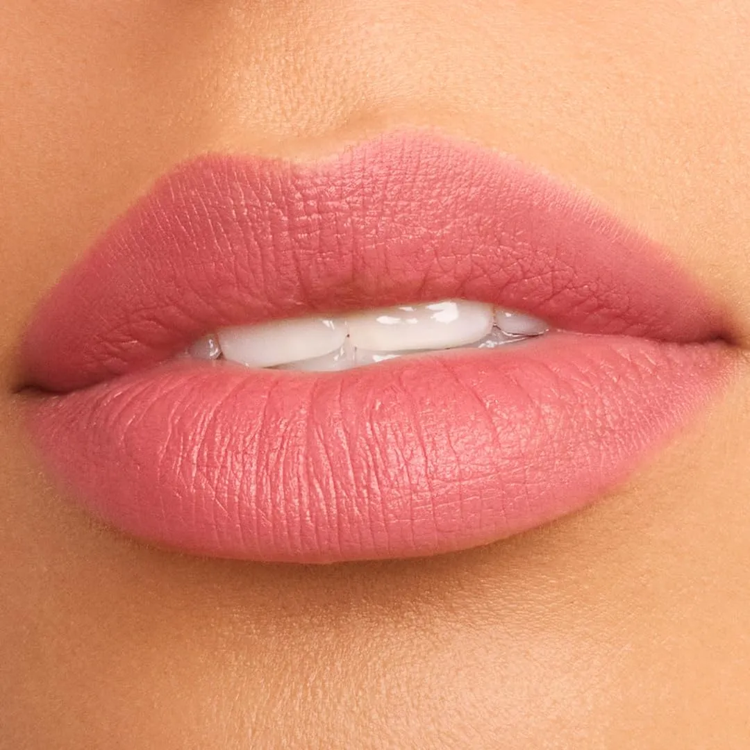 Matte, Long Lasting, Hydrating Vegan Lipstick with Vitamin E and Watermelon Seed Oil (Experienced- Light Pink/Purple Color)