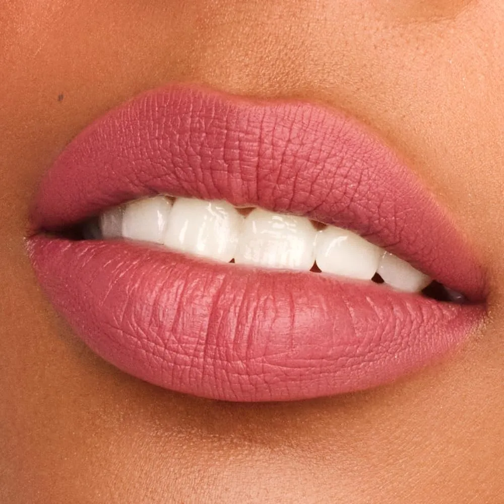 Matte, Long Lasting, Hydrating Vegan Lipstick with Vitamin E and Watermelon Seed Oil (Experienced- Light Pink/Purple Color)