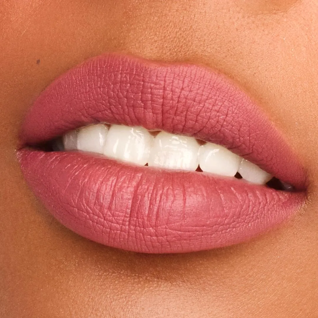 Matte, Long Lasting, Hydrating Vegan Lipstick with Vitamin E and Watermelon Seed Oil (Experienced- Light Pink/Purple Color)