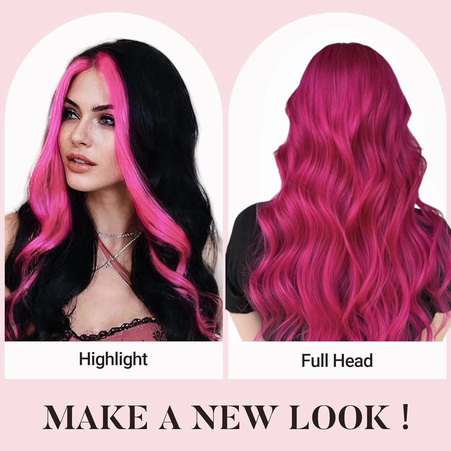 MAXITA Tape in Hair Extensions Human Hair Hot Pink Tape in Extensions 10pcs 25g 16inch Colored Invisible Real Human Hair Extension Soft Straight Wine Red Glue in Hair Extensions