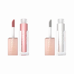 MAYBELLINE Lifter Gloss Hydrating Lip Gloss with Hyaluronic Acid, High Shine for Plumper Lips, Opal & Pearl Shades, 0.18 Ounce Each