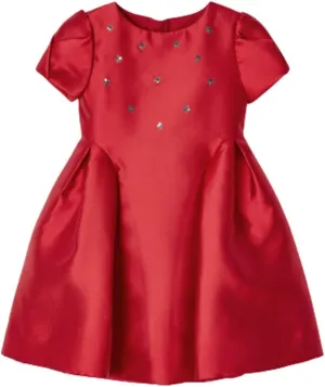Mayoral Girls RED Special Occasion Dress with Shiny Decor Size 7