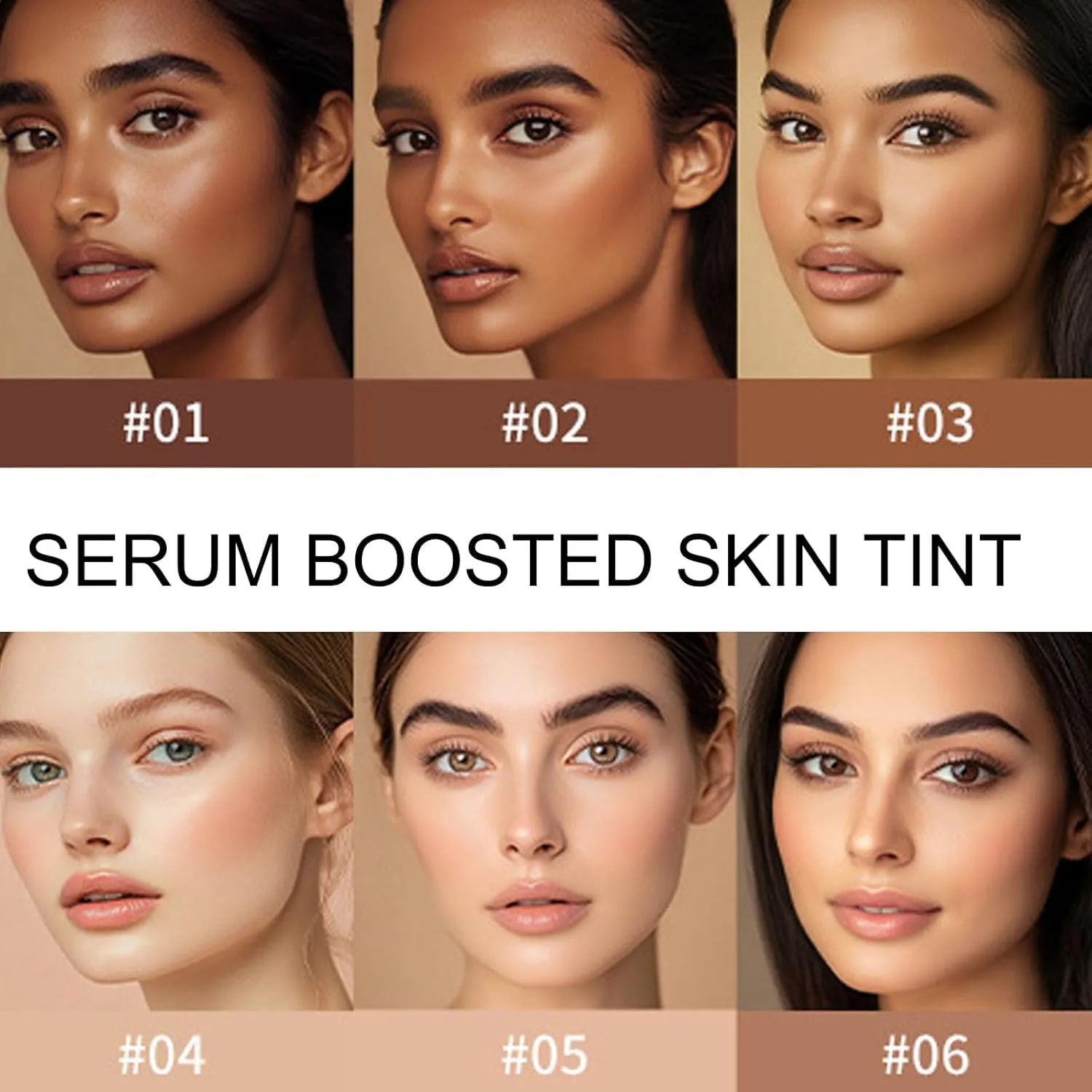 Melambo Skin Tint, Melambo Beauty Balm Serum, Serum Boosted Skin Tint Balm, Melambo Makeup Foundation Stick for Women (03)