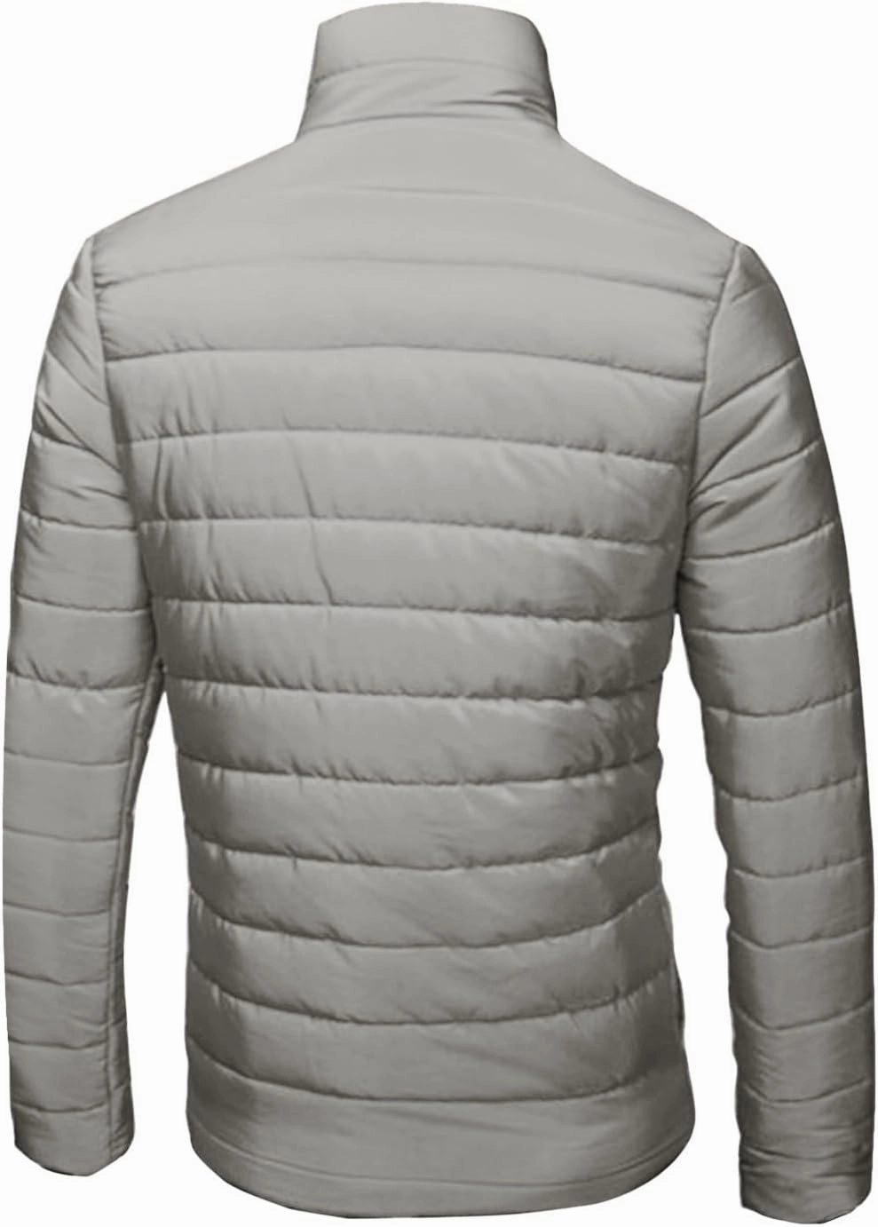 Men Lightweight Jacket Puffer Hoodless Light Padded Zip Down Jacket Winter Warm Bubble Coat Packable Quilted Jackets