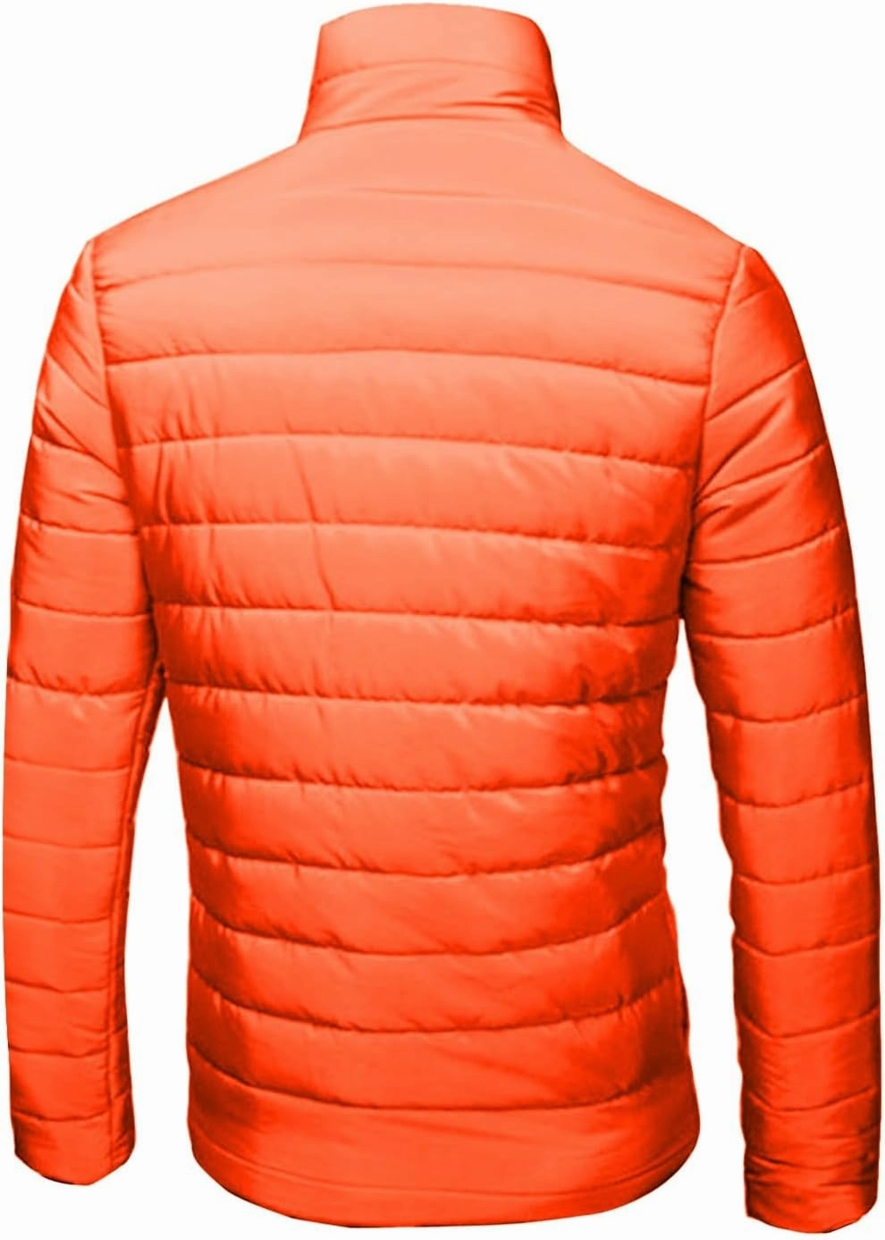 Men Lightweight Jacket Puffer Hoodless Light Padded Zip Down Jacket Winter Warm Bubble Coat Packable Quilted Jackets