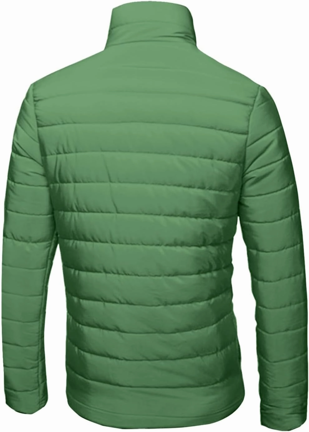 Men Lightweight Jacket Puffer Hoodless Light Padded Zip Down Jacket Winter Warm Bubble Coat Packable Quilted Jackets