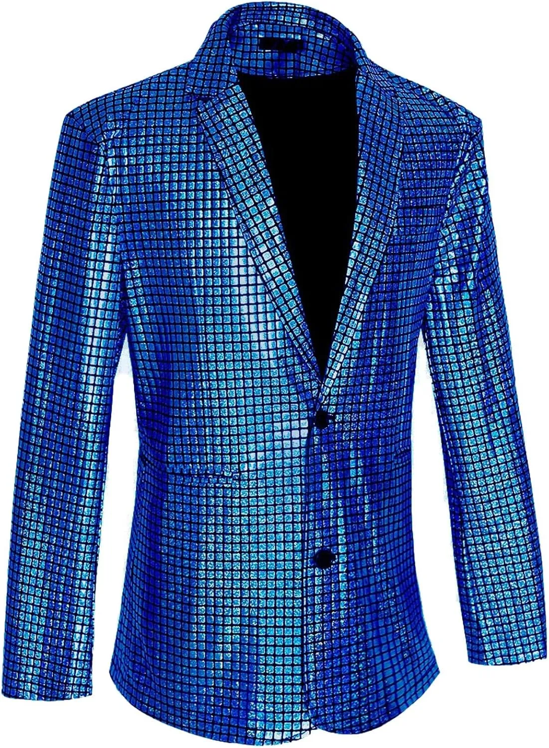 Men's 70s Disco Jacket Sequin Blazer Shiny Party Prom Outfit