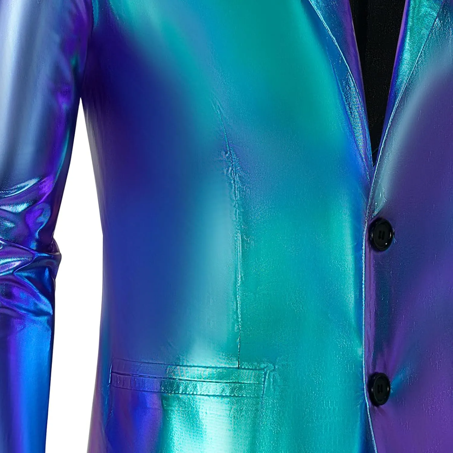 Men's 70s Disco Jacket Sequin Blazer Shiny Party Prom Outfit