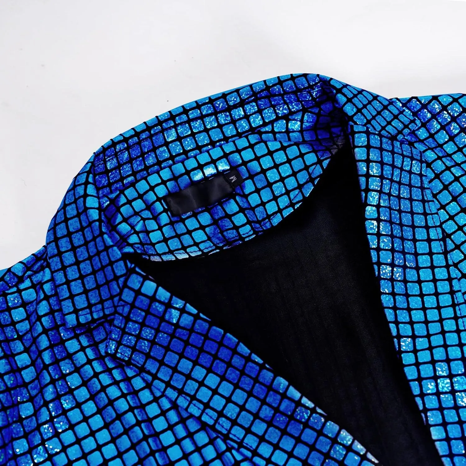 Men's 70s Disco Jacket Sequin Blazer Shiny Party Prom Outfit