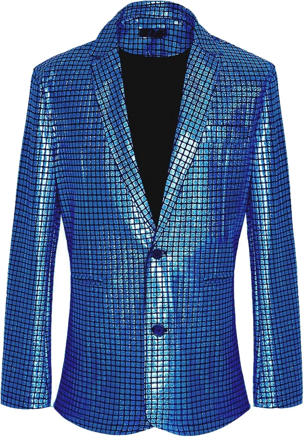 Men's 70s Disco Jacket Sequin Blazer Shiny Party Prom Outfit