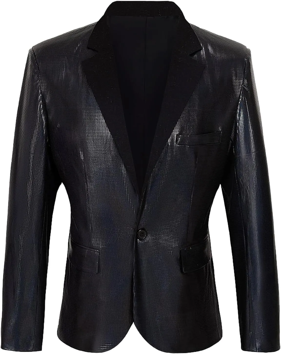 Men's 70s Disco Jacket Sequin Blazer Shiny Party Prom Outfit
