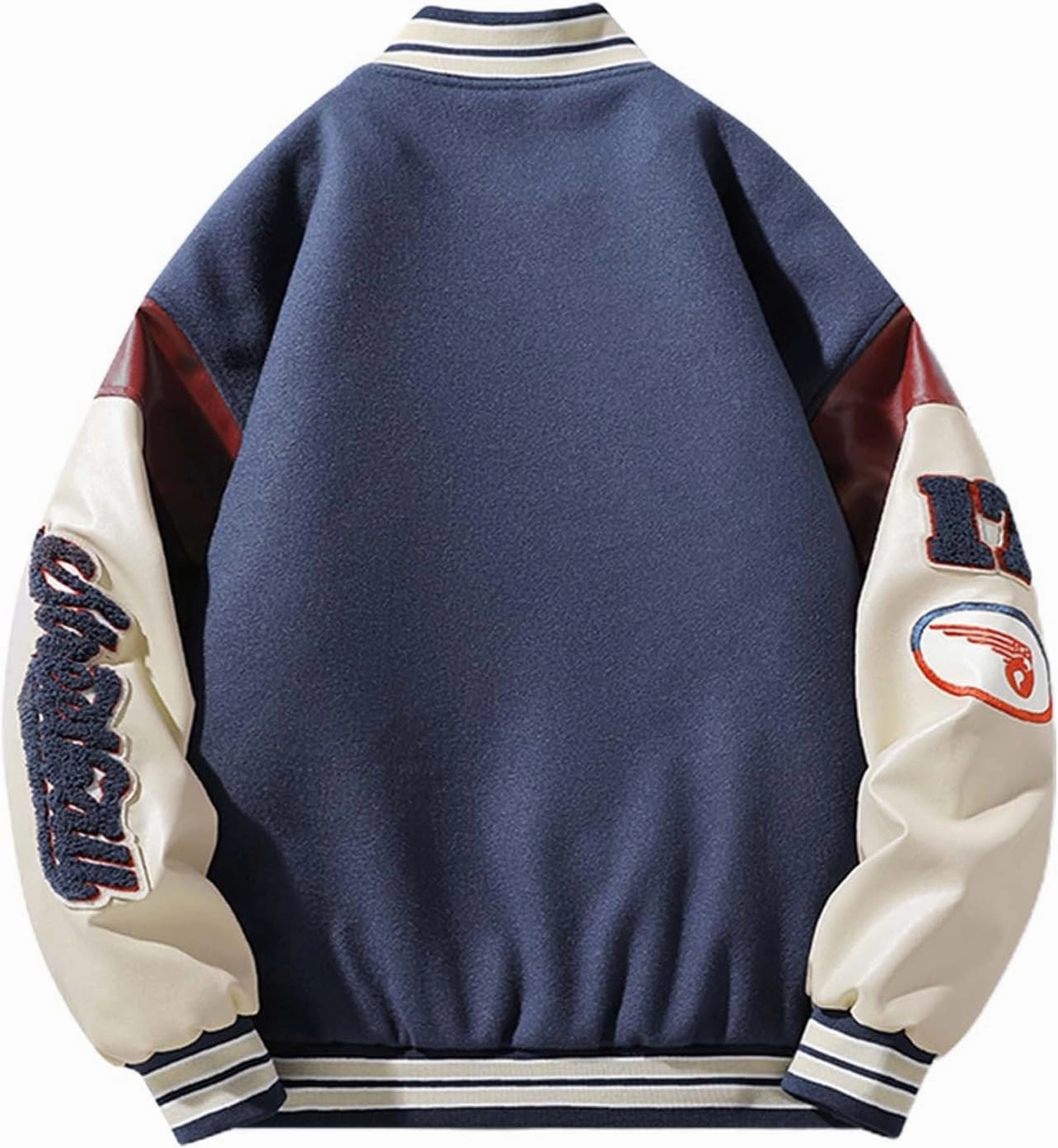 Mens Winter Baseball Uniform Jacket Retro Plus Size Stand Collar Button Down Sport Coats Lightweight Loose Fit Streetwear