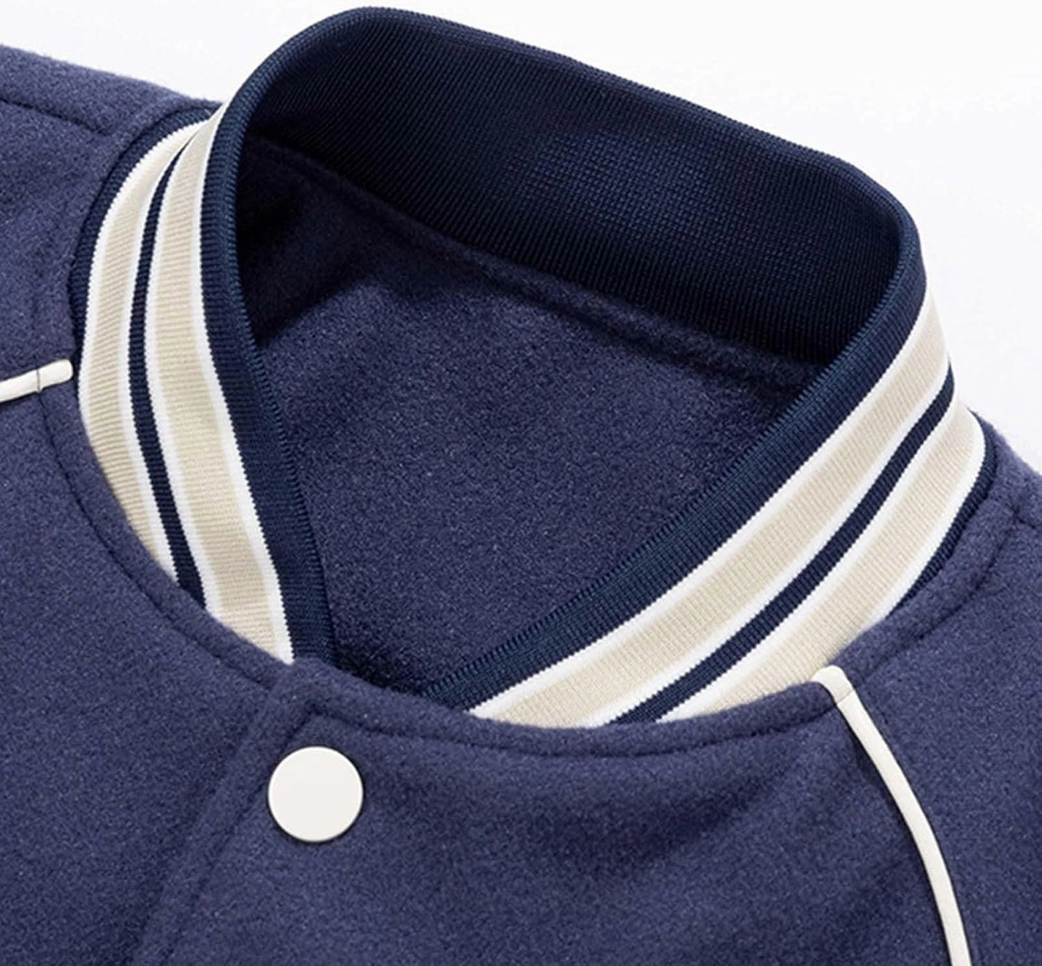 Mens Winter Baseball Uniform Jacket Retro Plus Size Stand Collar Button Down Sport Coats Lightweight Loose Fit Streetwear
