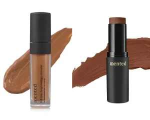 Mented Cosmetics Full-Time Eye Brightening Concealer, Under Eyes Make Up Corrector, Blemishes & Contour, Happy Hour   Stick Foundation Make Up, Concealer & Contour Stick for Black Women Makeup, D20