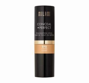 Milani Conceal   Perfect Foundation Stick - Amber (0.46 Ounce) Vegan, Cruelty-Free Cream Foundation - Cover Under-Eye Circles, Blemishes & Skin Discoloration for a Flawless Finish