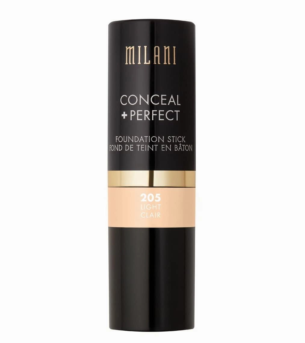 Milani Conceal   Perfect Foundation Stick - Light (0.46 Ounce) Vegan, Cruelty-Free Cream Foundation - Cover Under-Eye Circles, Blemishes & Skin Discoloration for a Flawless Finish